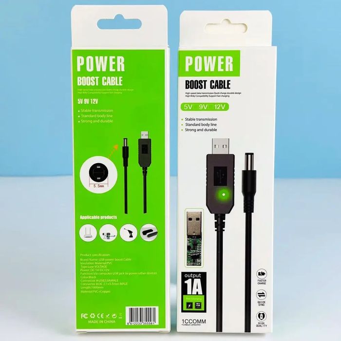 Кабель живлення 9 V для роутеру від павербанка