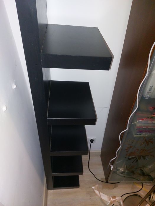 Czarna półka.regał IKEA.LACK Rezerwacja