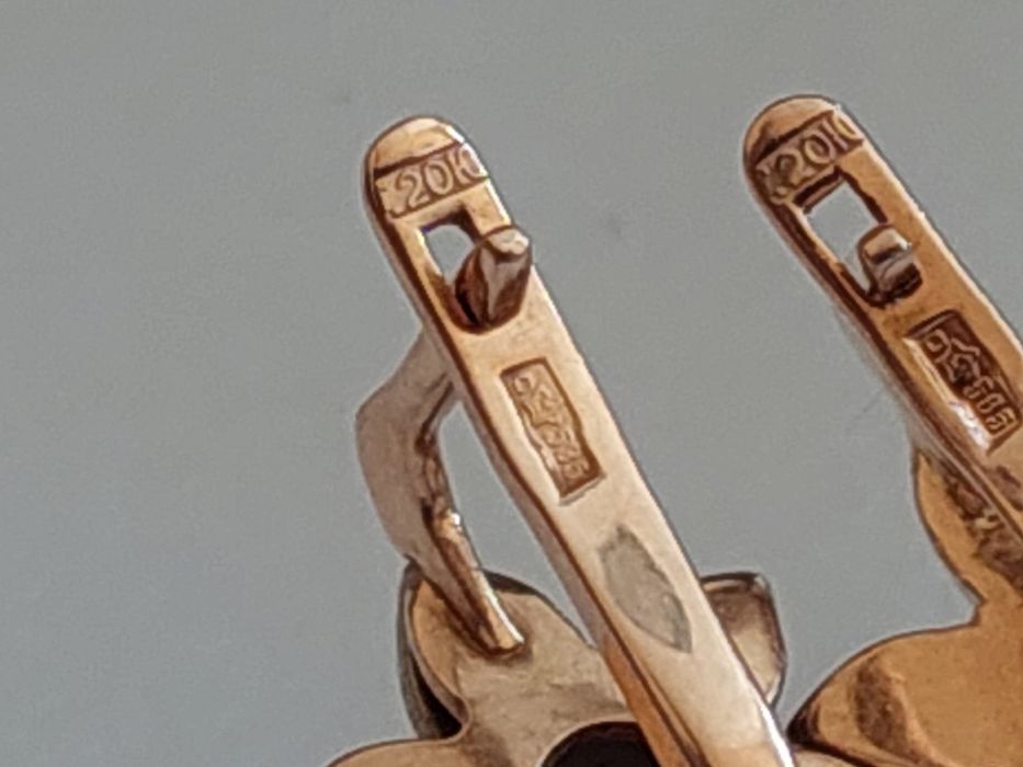 Серьги ссср 585 Одесса бриллиант