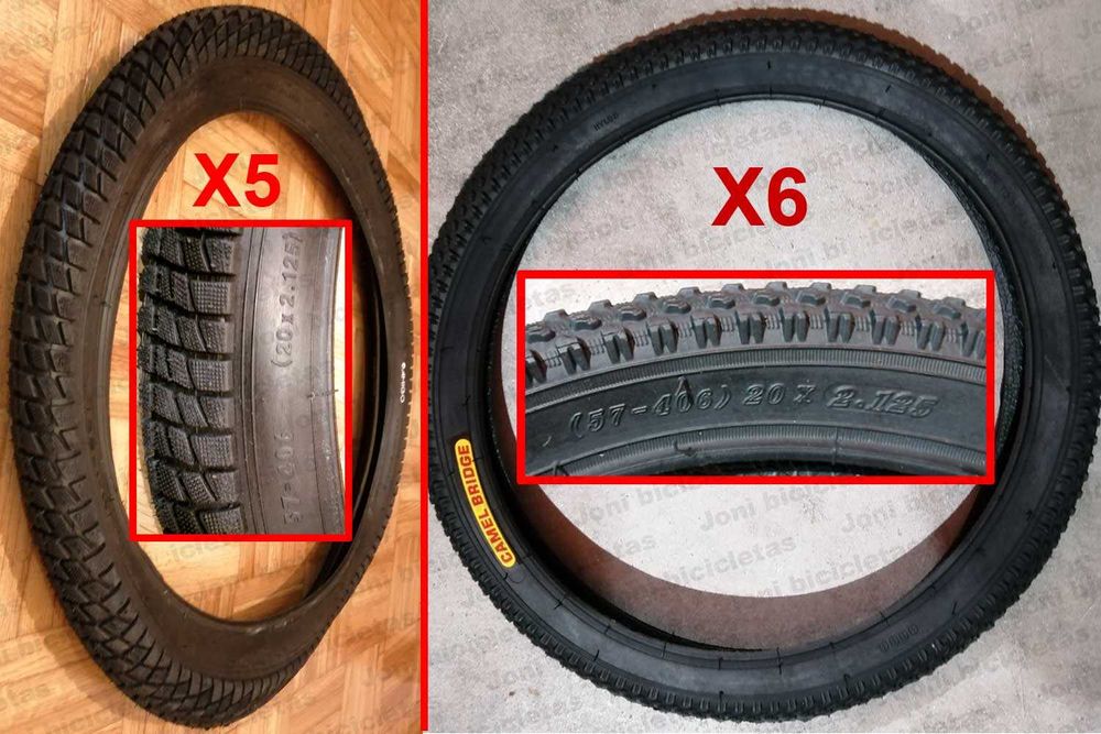 Pneus de bicicleta BMX e chopper (rasto antigo)
