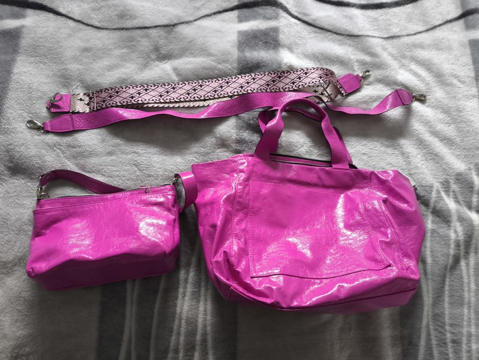 Zestaw torebek skóra naturalna