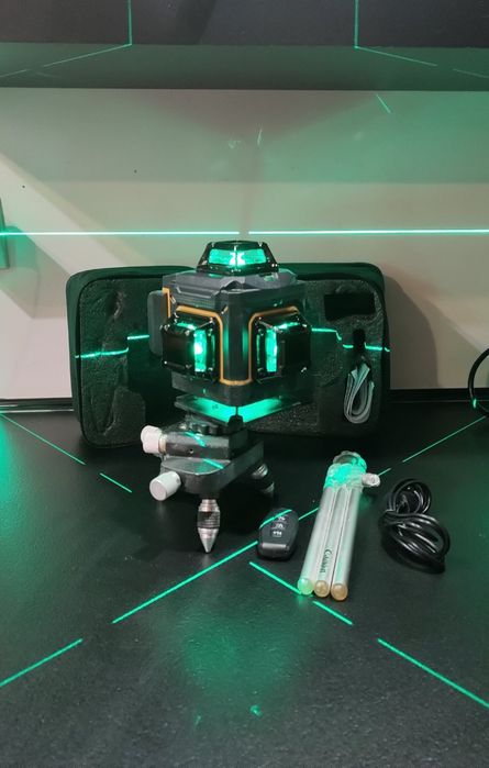 Laser krzyżowy 16 linii 4D 4 płaszczyzny kpl( niwelator,poziomica )