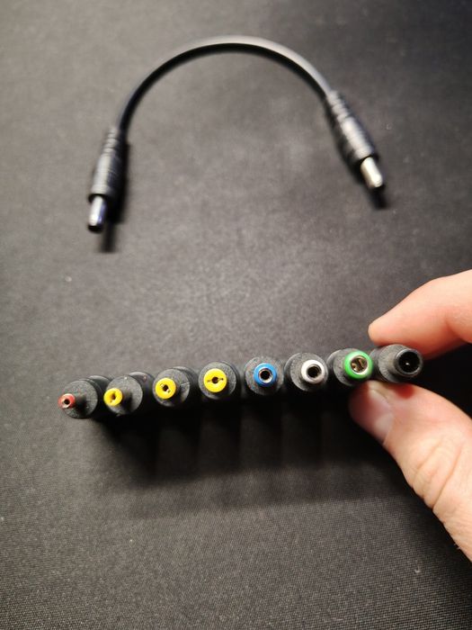 Zestaw adapterów do ładowania laptopów, końcówki DC