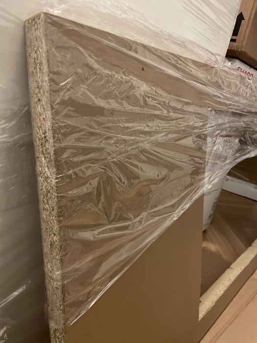 Ikea Saljan blat imitacja dębu z otworem na kuchenkę i zlewozmywakiem