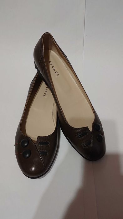 Женские туфли балетки Glance 40 41 кожа кожаные
