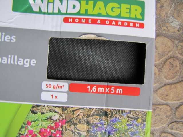 Windhager włóknina ogrodowa do mulczowania, 5 x 1,6 m, 50 g/m²