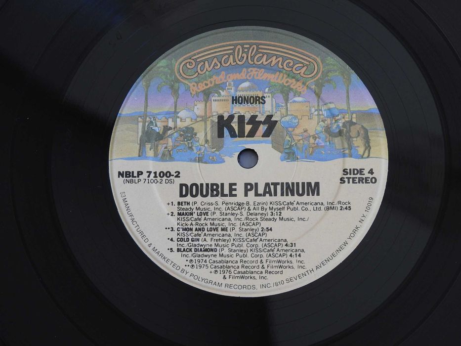 Kiss Double Platinum LP USA 1978 2 пластинки NM/EX re 1985 in shrink
