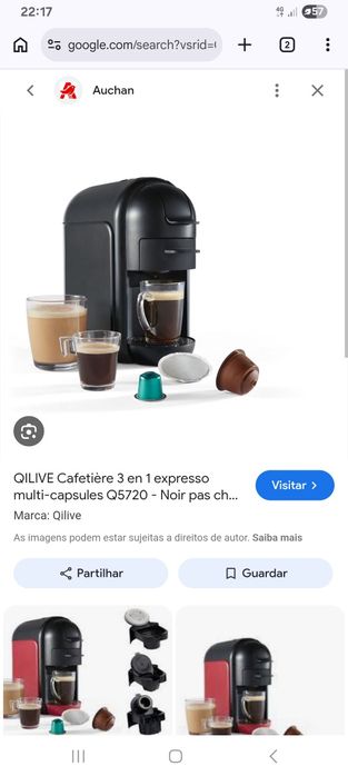Máquina de café Quilive, compatível apenas p cápsulas NESPRESSO