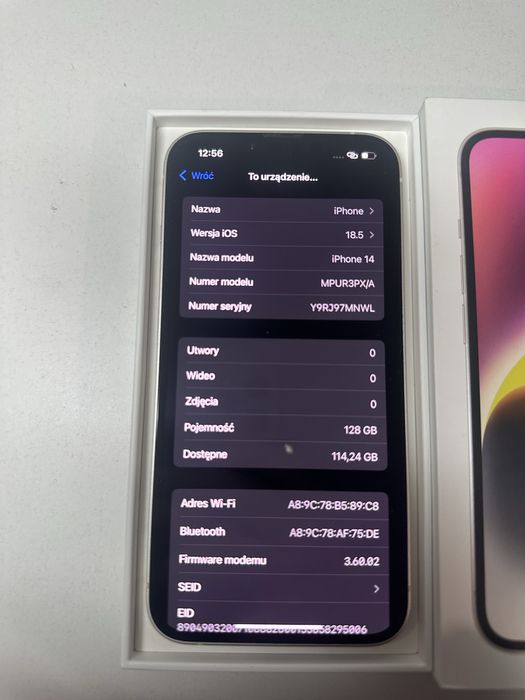 iPhone 14 128gb biały
