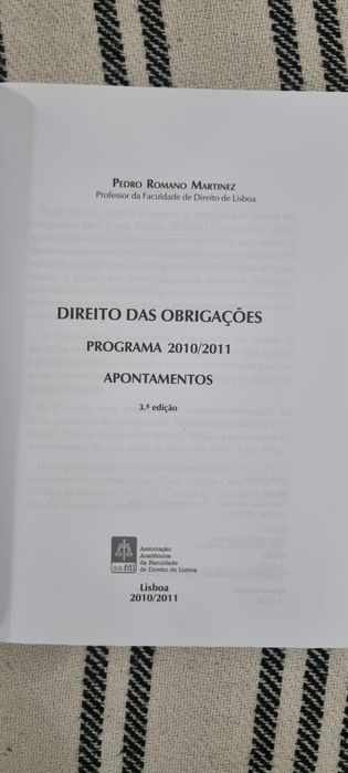 Direito das Obrigações - Pedro Romano Martinez
