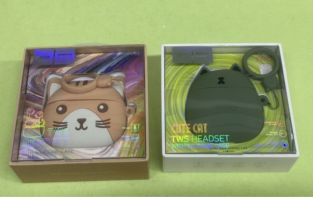 Бездротові навушники беспроводные детские блютуз наушники котики Hoco