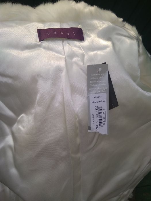 Новая свадебная шубка фирма Debut весільна накидка болеро шубки мех