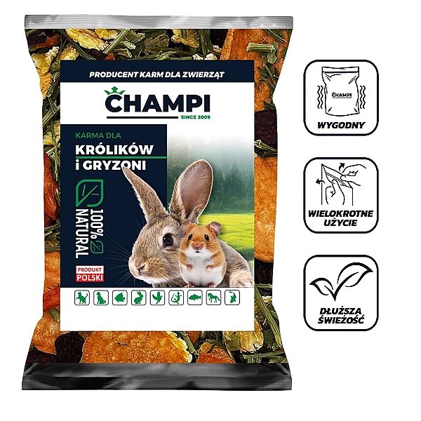 Warzywnik 500g z pietruszką warzywa dla gryzoni królika świnki Champi