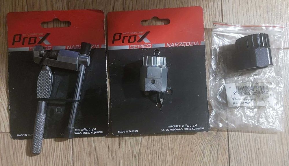 skuwacz do łańcucha, klucz do kasety, klucz do szprych