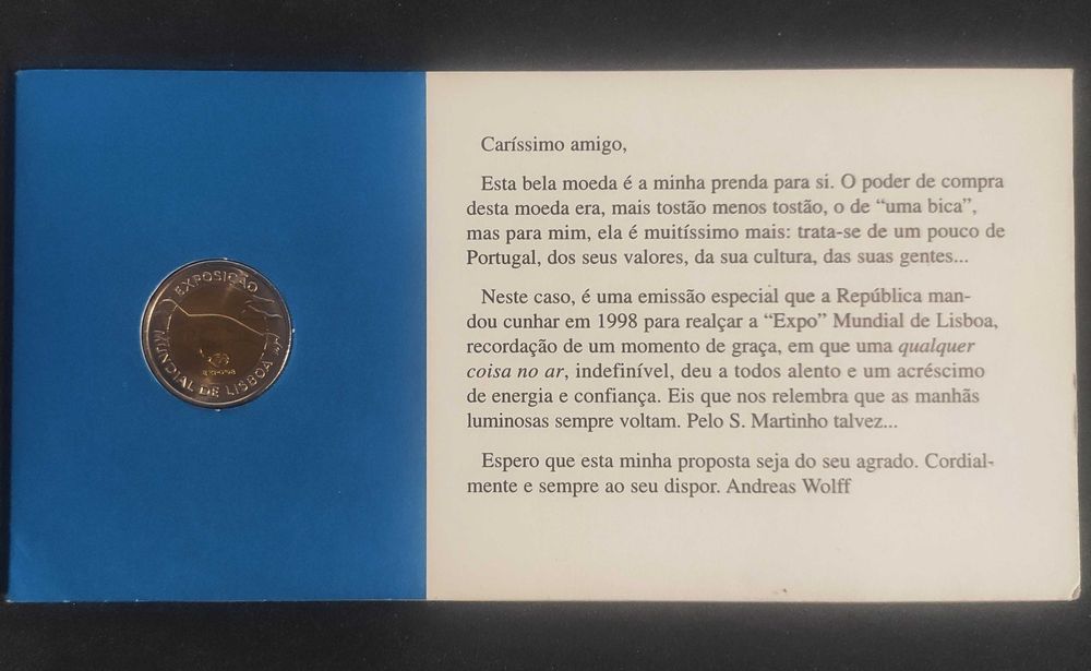 Moeda de 100 escudos 1997 - Lobo Marinho