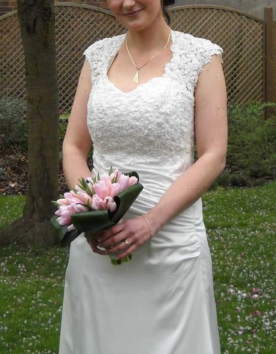 Suknia ślubna, ślub cywilny, ecru