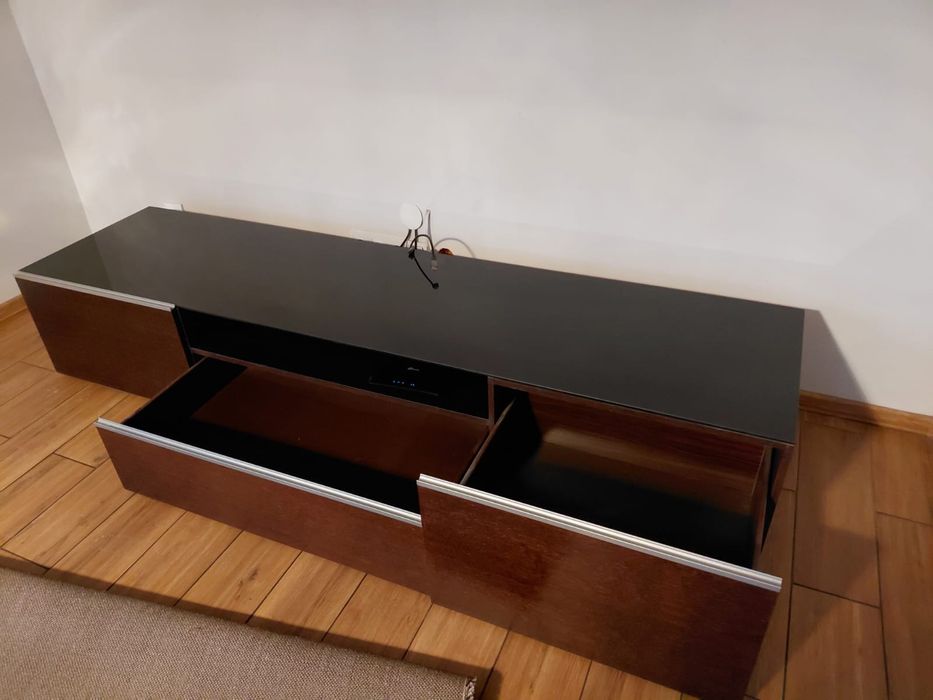 Szafka RTV szklany blat 220/37/55