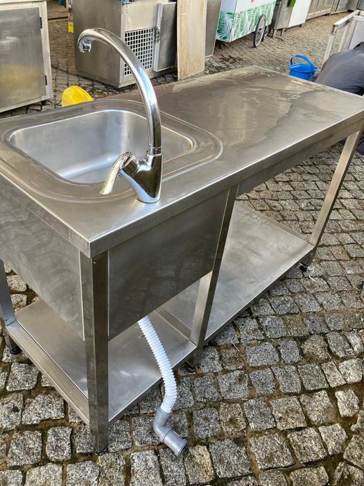 Bancada c/ pia Industrial - Aço Inoxidável