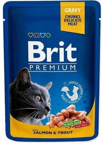 Brit 4 pyszne smaki!!! mokra karma dla kota 20 x 100g 2kg!!