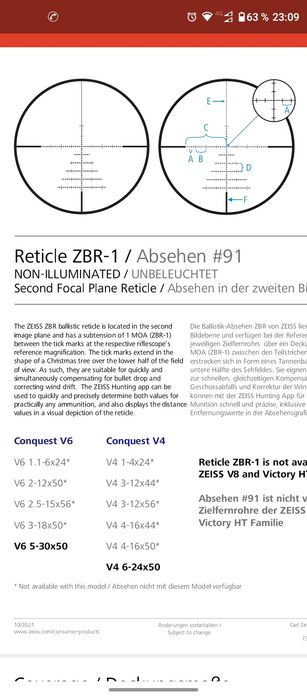 Продам прицел Zeiss V6 5-30x50