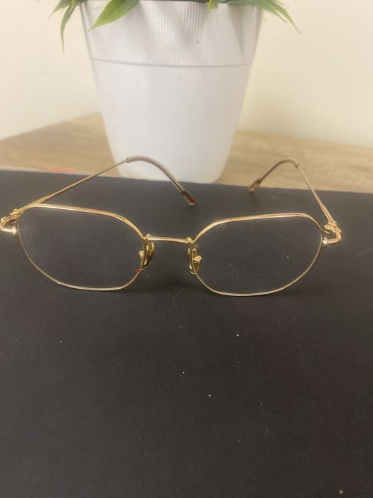 Okulary korekcyjne oprawki złote 13 lat dziecko