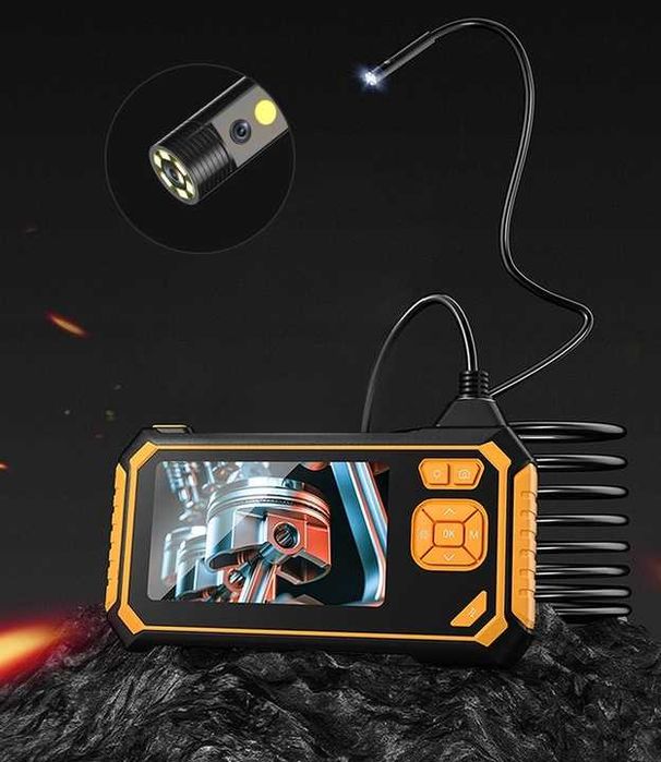 Kamera inspekcyjna endoskopowa dwie kamery 5m Full HD LCD wyświetlacz