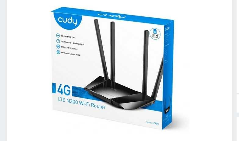 Router CUDY LT400 2.4 GHz, Gniazdo SIM + GRATIS