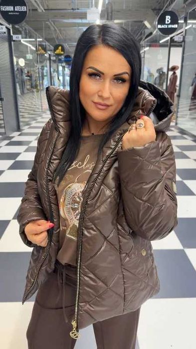 Kurtka My Luxe czekolada brązowa