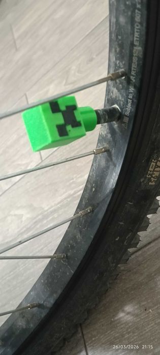 Tampas de Válvula "Creeper" Minecraft | Pipo para Bicicleta, Mota e Carro | Edição Especial