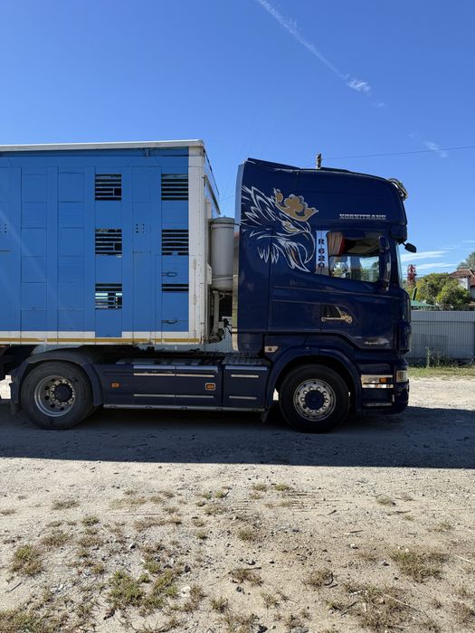 Conjunto\Scania 620 reboque de animais vivos