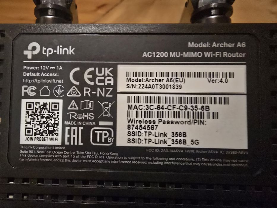 Router TP-Link Archer C6, AC1200 | Stan Idealny | Zestaw | Wi-Fi 5GHz
