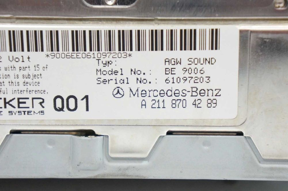 Amplificador Rádio Media Gateway AGW - Mercedes Classe E CLS e SLK ( W211 W219 W171 ) - Garantia