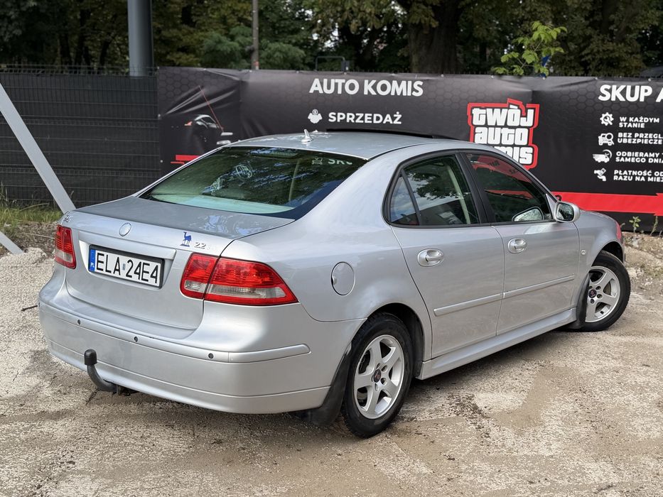 Saab 9-3 2.2 TiD 2004 Skóry Szyberdach Klima Hak Alufelgi Zero Rdzy Niskie Spalanie Zadbany