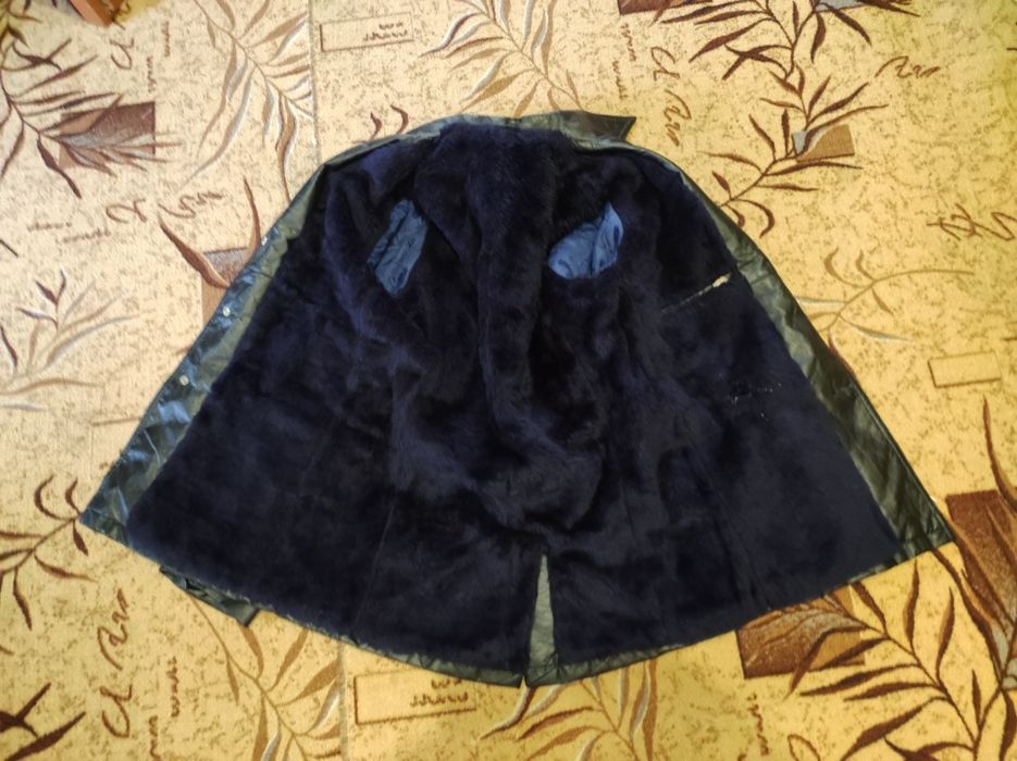 Зимняя Кожаная Куртка с Утеплителем М-ка Black