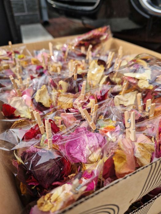 Suszone kwiatki na ślub