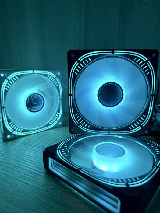 ARGB 120mm Кулер корпуса Чорний/Білий QiuzAim 4D Pro