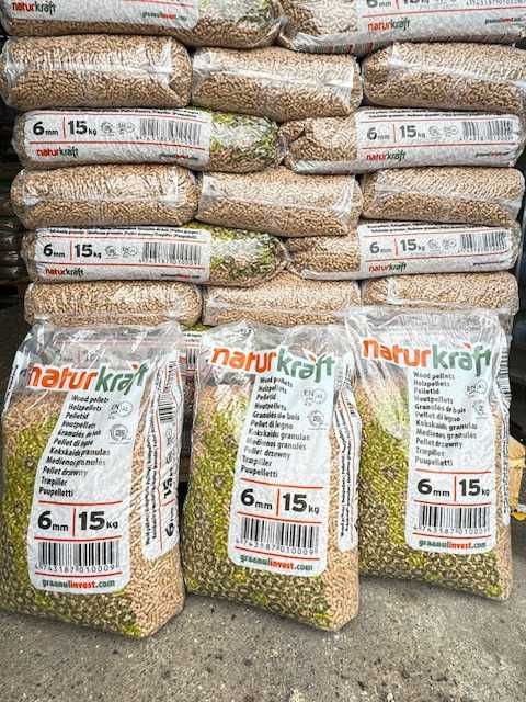 Pellet drzewny Naturkraft ENplus A1 - 990kg - sosnowy premium