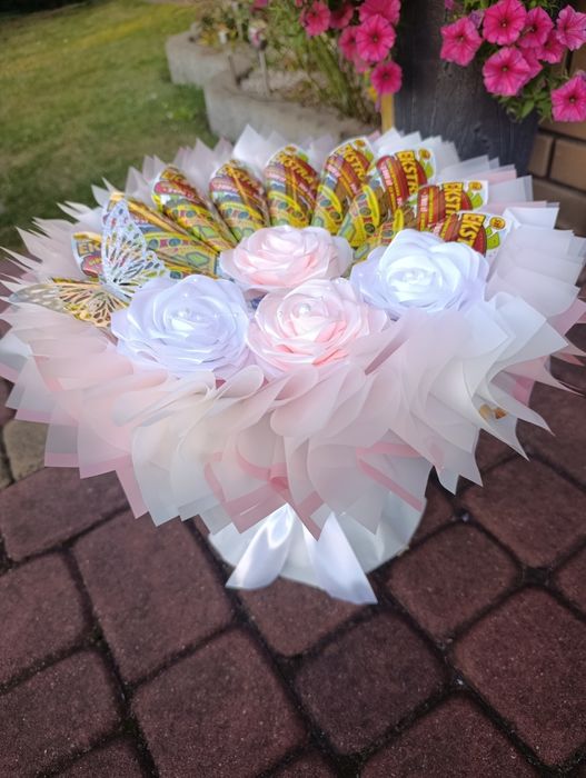 Bukiet ślub urodziny ze zdrapkami TOPPER GRATIS