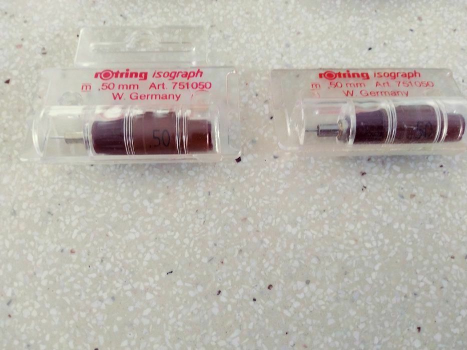 Pontas de caneta de desenho rotring Isograph. 5€ unidade. 25€ conjunto
