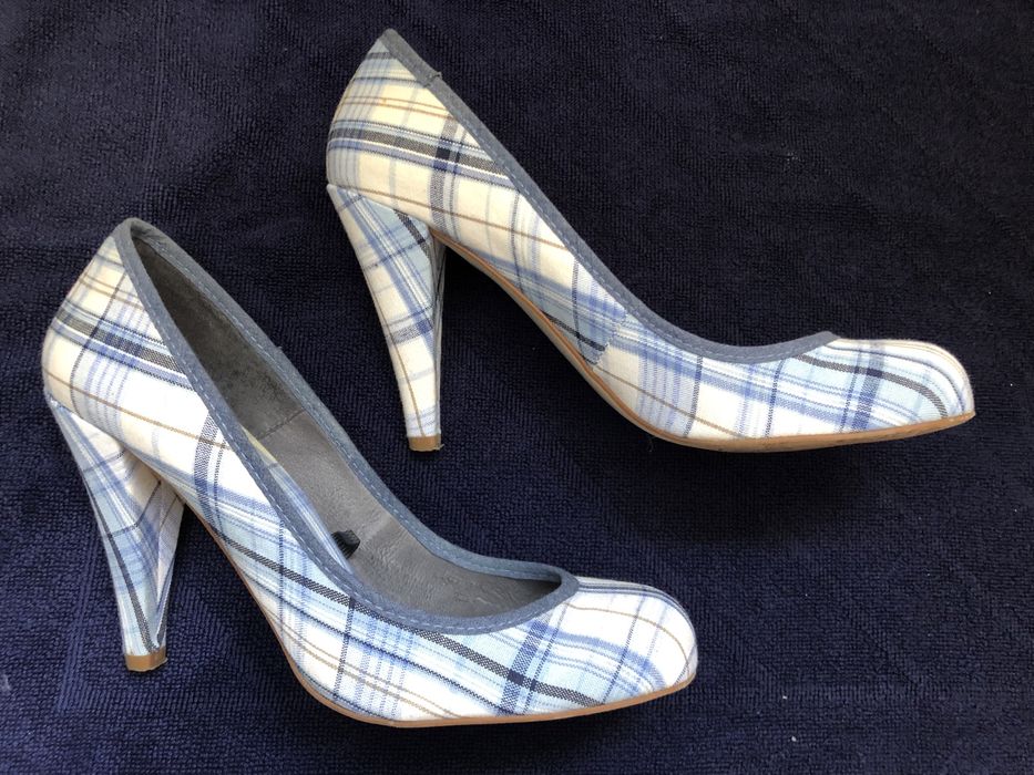 Sapatos de tecido xadrez Stradivarius