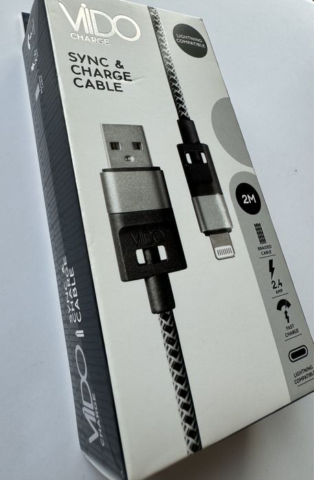 Cabo Sync e Fast Charge Lightning / USB-A 2m 5V 2.4A Vildo