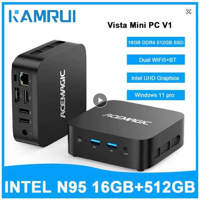 Міні-ПК (mini-pc) AceMagic з пам'яттю 16-512 ГБ, новий: 9 999 грн