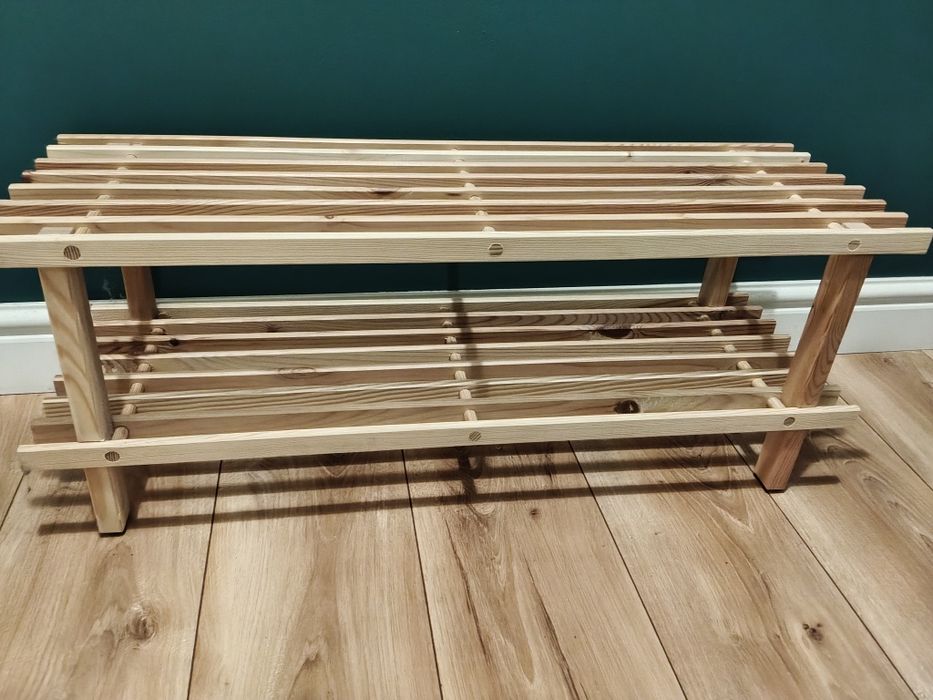 Półka na buty drewniana