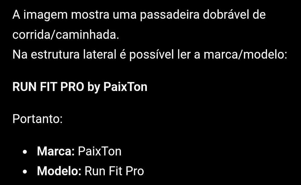 Passadeira elétrica de ginásio