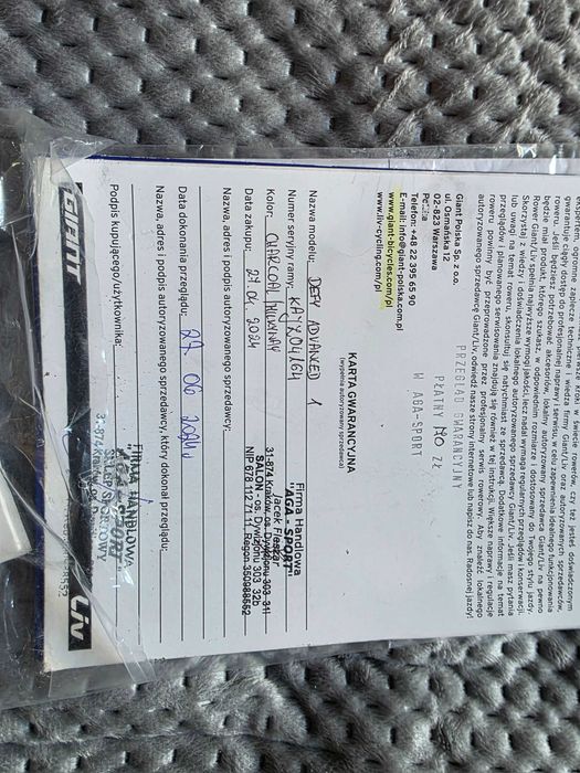 Giant Defy Advanced 1 2024 - rozmiar M/L, koła karbon SLR1, super stan