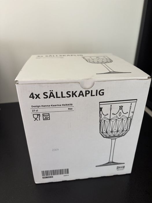 Kieliszki IKEA 4xSallskaplig NOWE