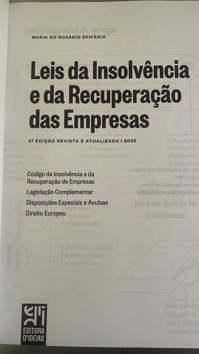 Livro Código "Leis da Insolvência e da Recuperação das Empresas" - Portugal