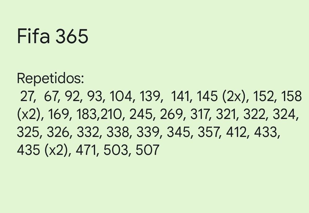 Panini Fifa 365.