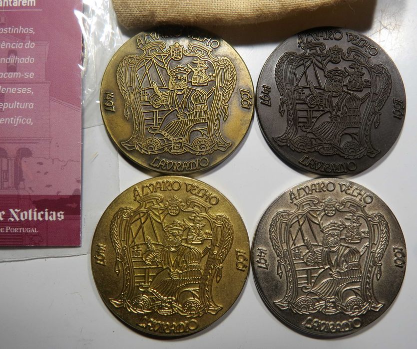 Conjunto Moedalhas 4 Medalhas Alvaro Velho 1997 ( 4 metais ) + Sevilha 92 + 2x Monumentos Port.