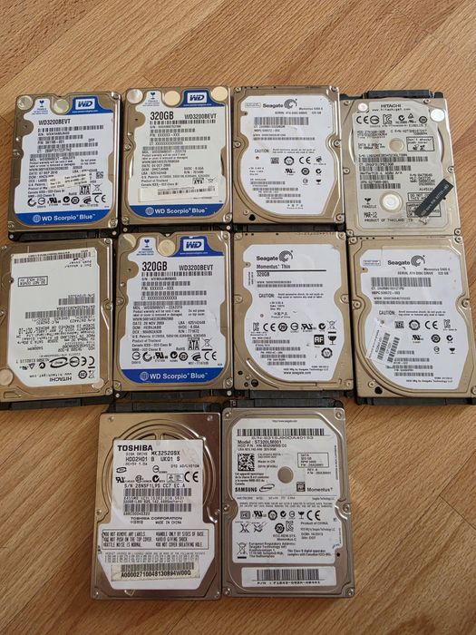 Диски 2.5" 320gb Лот 10шт Ціна за 10шт Стан гарний Одним лотом 10шт диск для ноутбука та міні компьютера